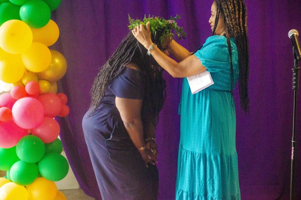 LAKEISHA GRAY-SEWELL crowning Jamie Nesbitt at the Girls Like Me Project, Inc. at the “Ida Guides Me” Ceremony.