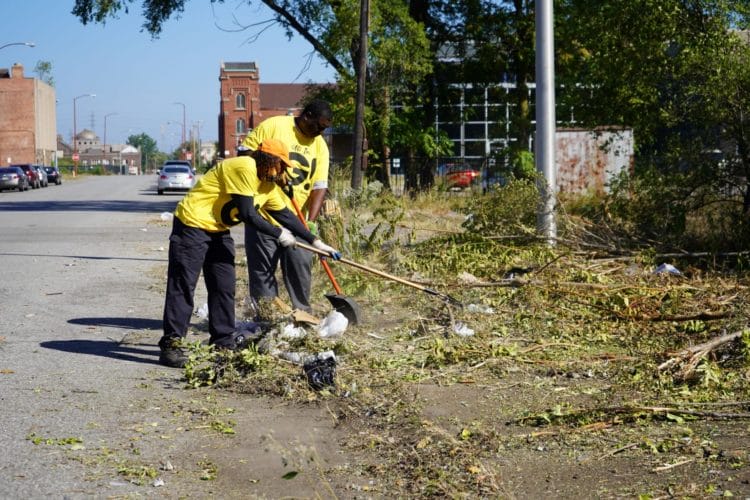 GARY MAYOR JEROME PRINCE participated in a citywide cleanup campaign called “All In Gary!” on September 17 and 18, 2021. Employees from all city departments went through the downtown area participating in cleanup and landscaping projects. The event also featured a COVID-19 vaccination site. (Photos courtesy Crusader Archives)