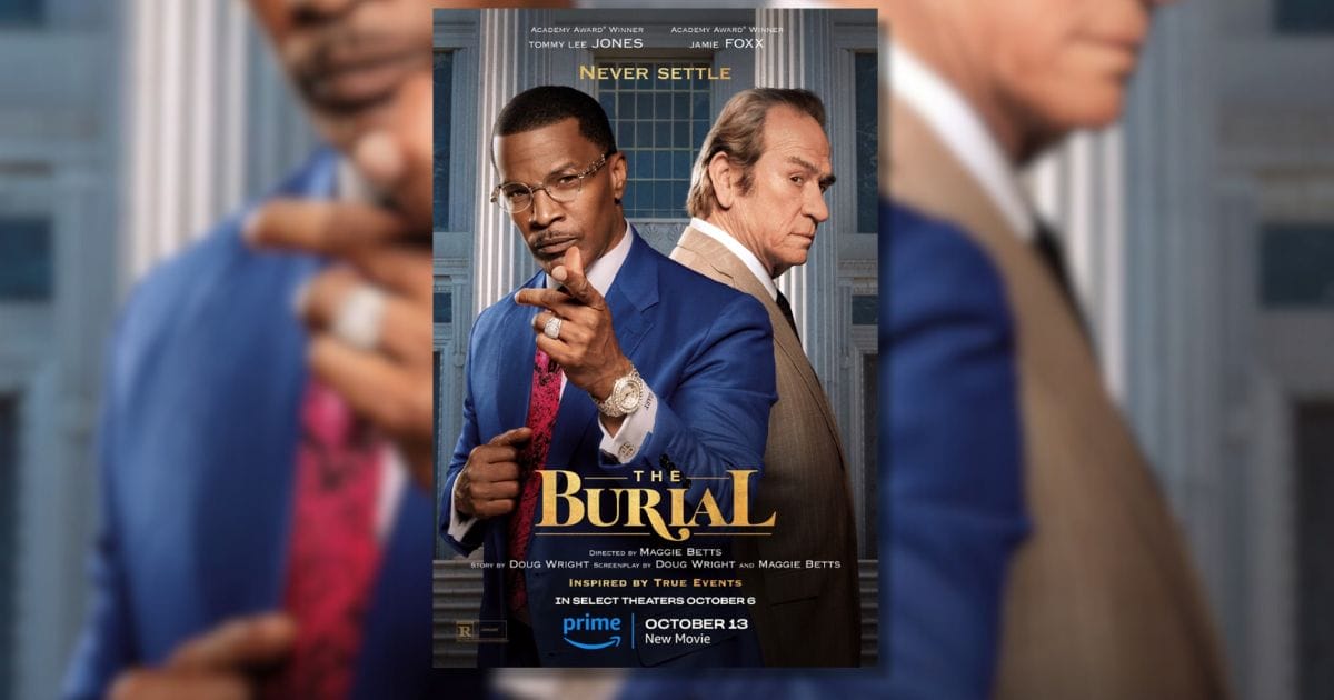 Movie poster for The Burial starring Jamie Foxx and Tommy Lee Jones