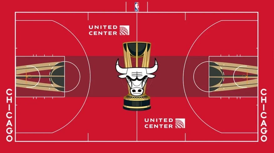 Bulls Play In Tournament Court NBA